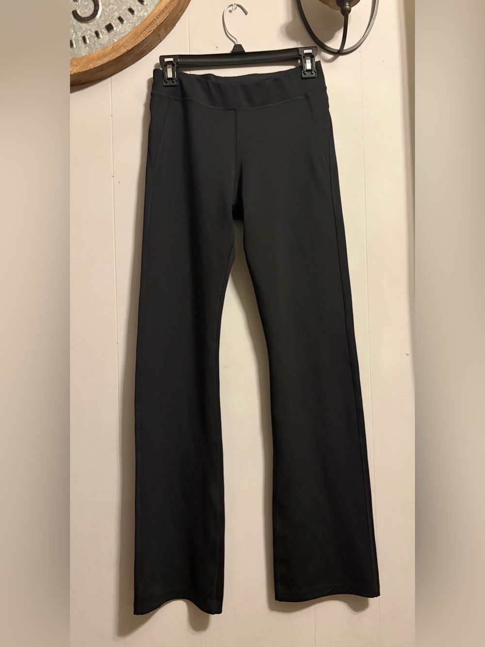 Reebok Black Active Stretch Pants Straight Leg